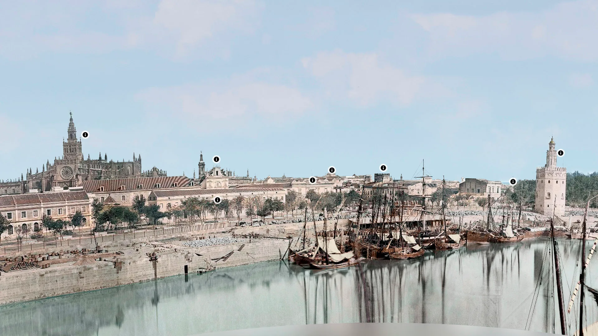 Seville, around 1870, Panorama