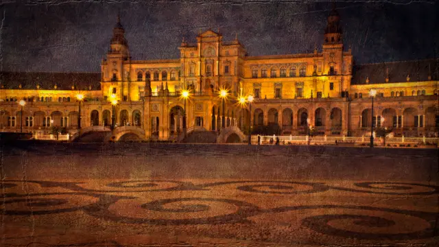 Plaza de España al Estilo Oleo